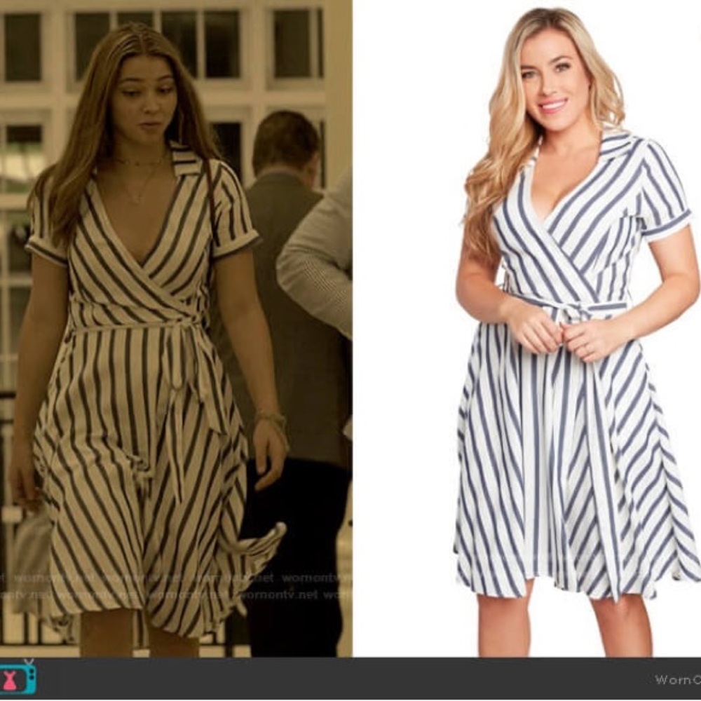 Striped Wrap Dress